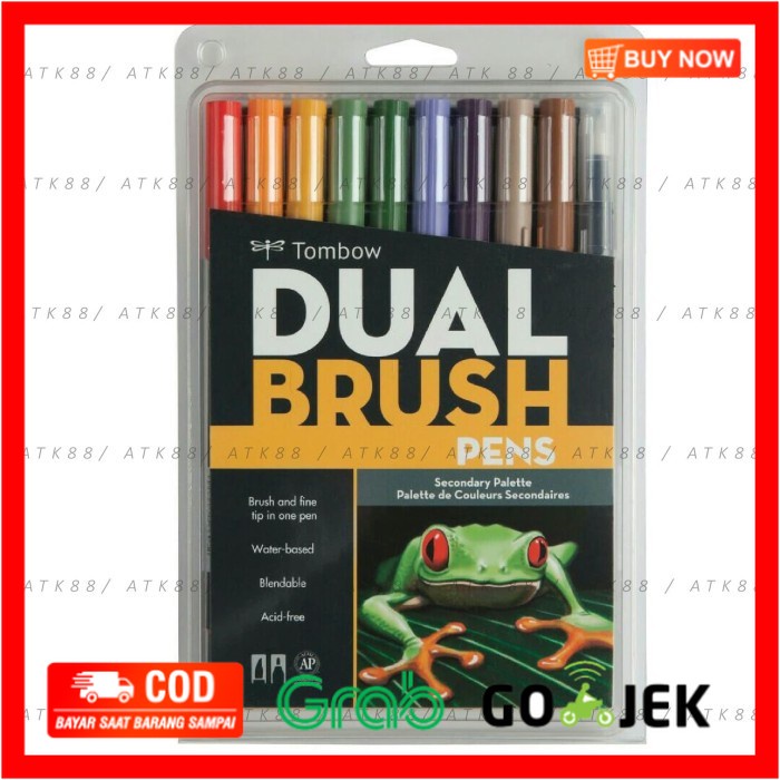 

(BISA COD) Tombow Dual Brush Pen Set 10 - Secondary Palette