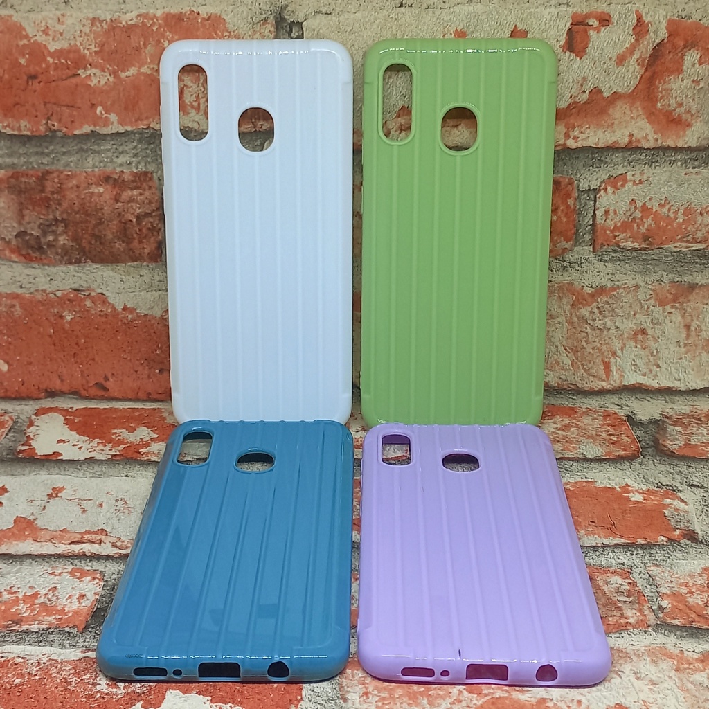 Case Samsung Galaxy A20 A30 Softcase glossy tekstur garis Samsung SM-A205F SM-A305F