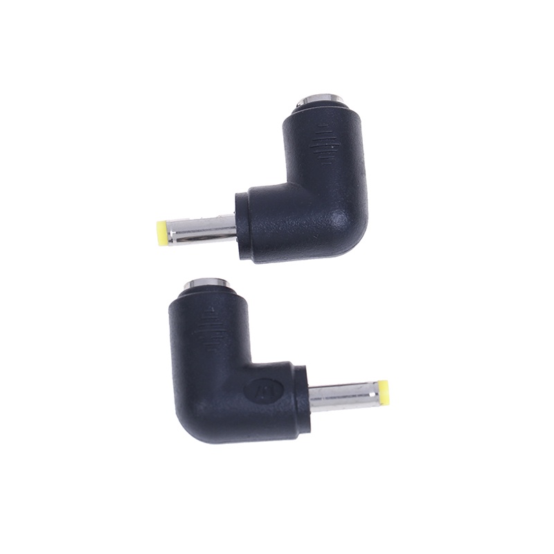 {LUCKID}2Pcs DC power 5.5X2.1mm female to 5.5X2.5mm male right angle adapter connector