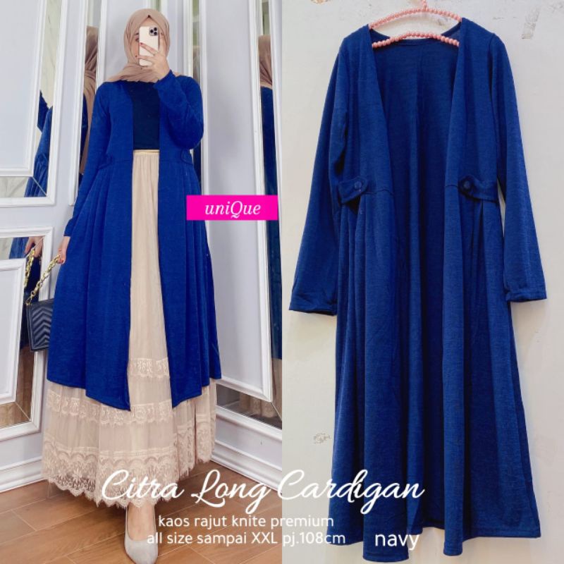 GAMIS CITRA LONG GARDIGAN BY UNIQUE