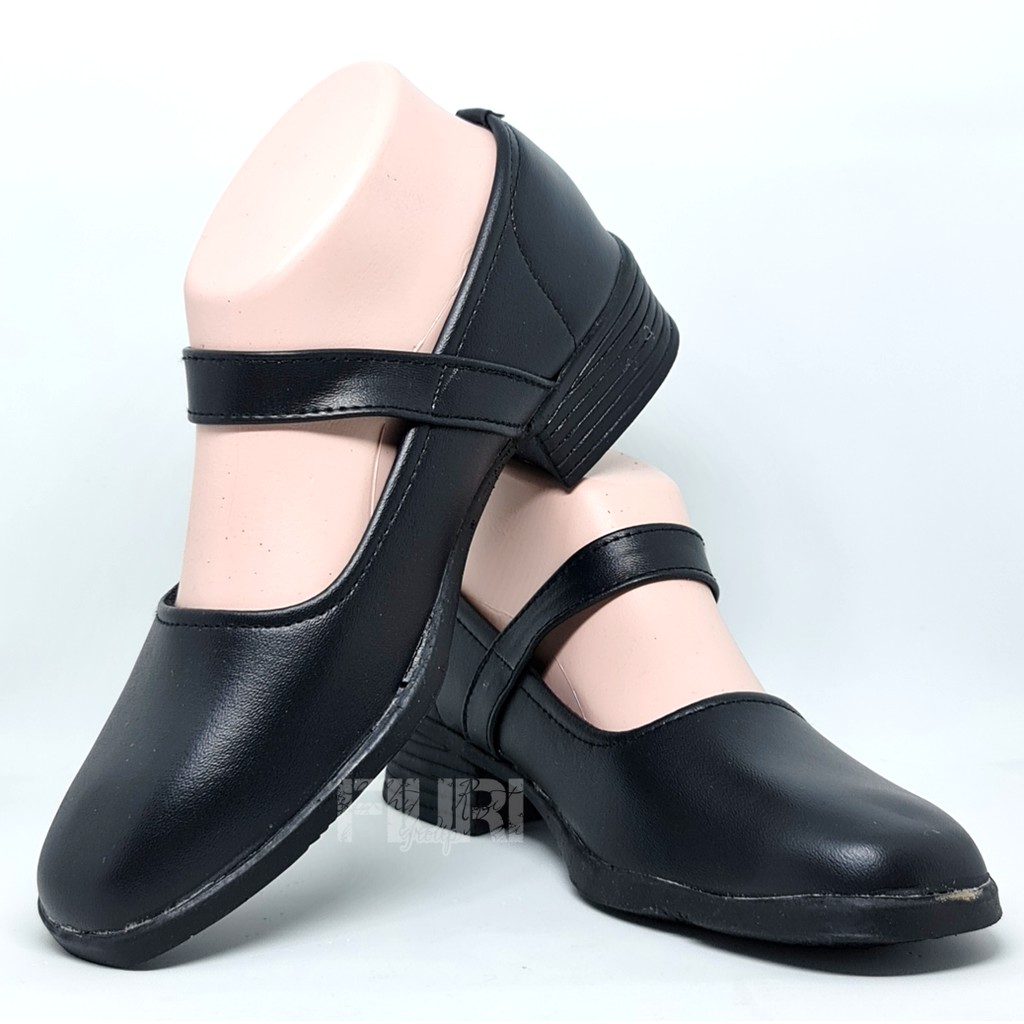 FIURI - Sepatu Pantofel Wanita Tali Hitam - Sepatu Pantofel Sekolah Wanita