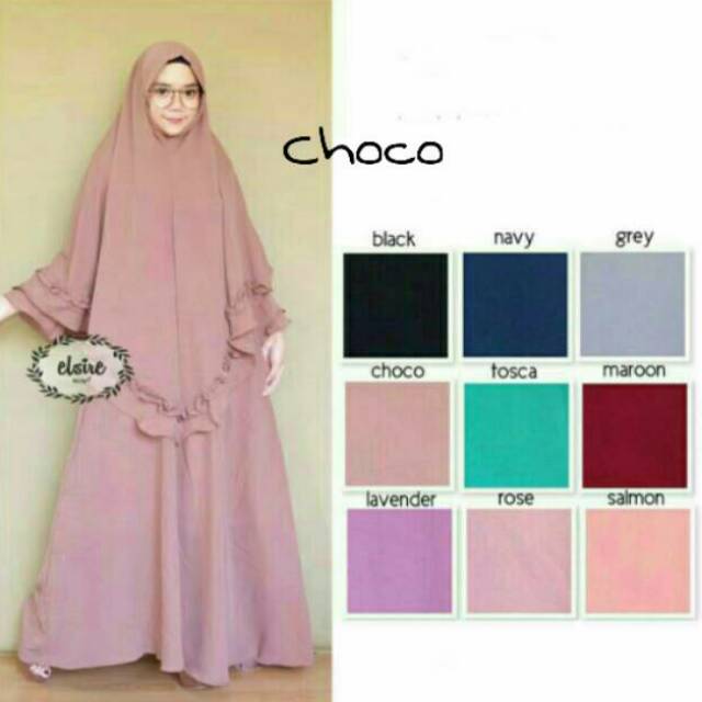 Gamis Syari Wanita Premium / Gamis + Khimar Kerudung Hijab 