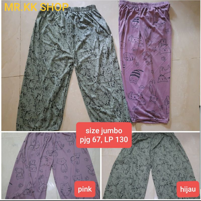 Celana harian dewasa 7/8 size STANDAR   dan JUMBO motif random