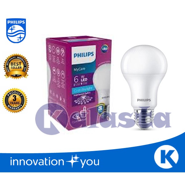 Lampu Bohlam Bulb LED Philips 6 W 6W 6 WATT 6WATT BERGARANSI