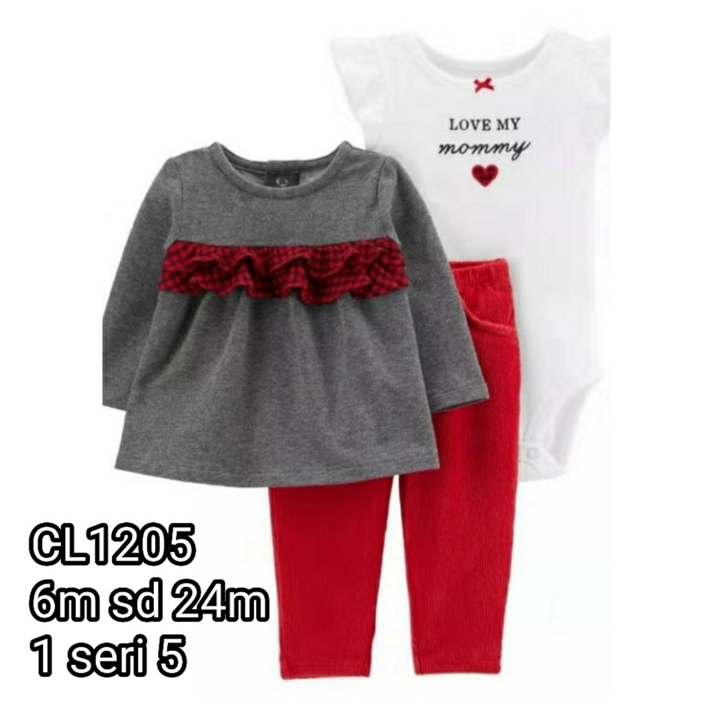 Catell Love Setelan sweter 3in1 Baby Boy&amp;Girl