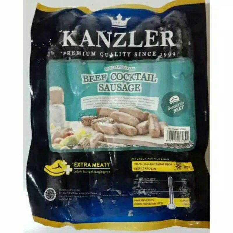 

KANZLER BEEF COCKTAIL SAUSAGE 500GR SOSIS SAPI PREMIUM
