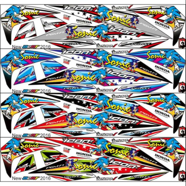 Striping variasi sticker motor lis asesoris Honda Beat fi new esp iss 2016- 2019 sonic