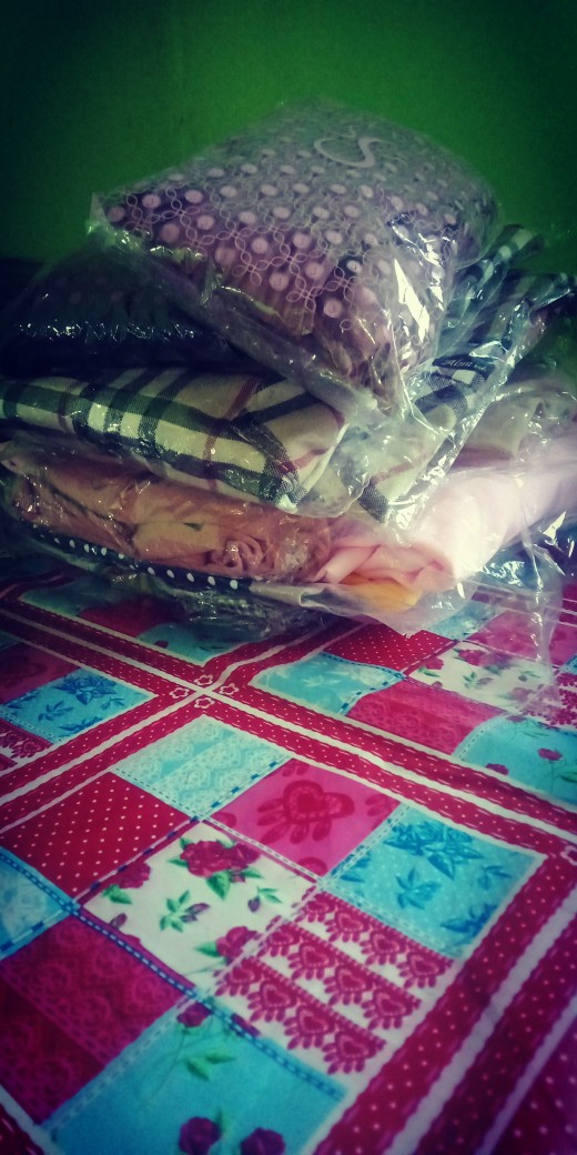 Nivana - Couple Atasan Ayah Anak Ibu Batik Mega Merah Sarimbit Keluarga Seragam