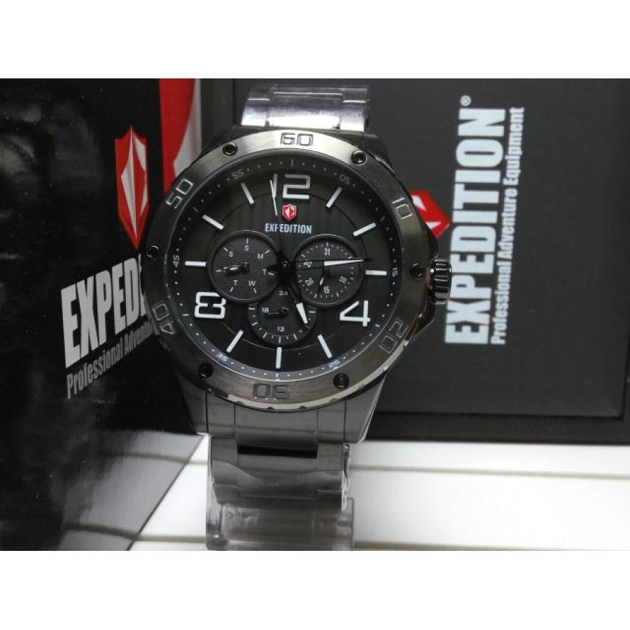 jam tangan expedition original E 6719M FULL HITAM