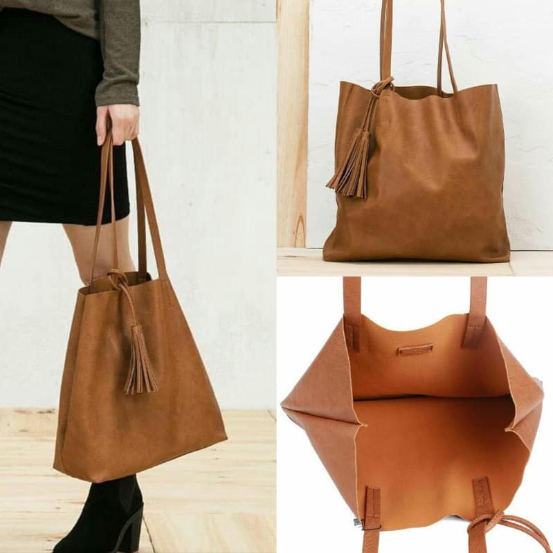 Tas Bershka Ori Tas Bershka Shoulder Bag Original Brown
