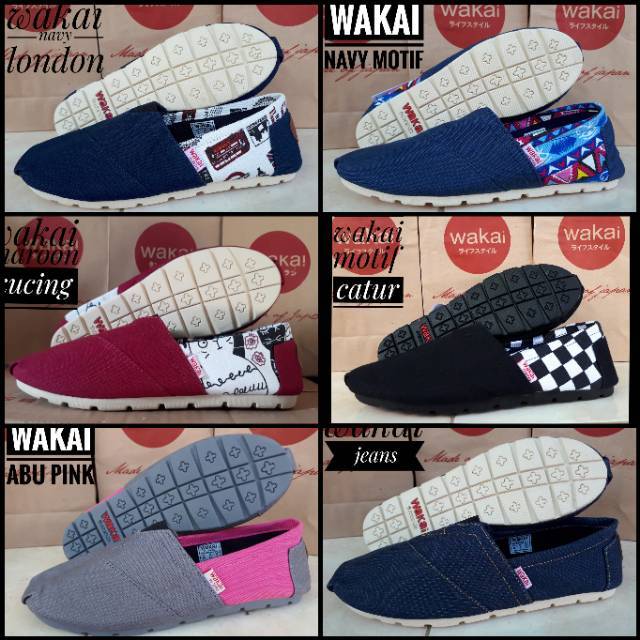 Wakai Sepatu loafer slip on pria wanita GRADE ORI