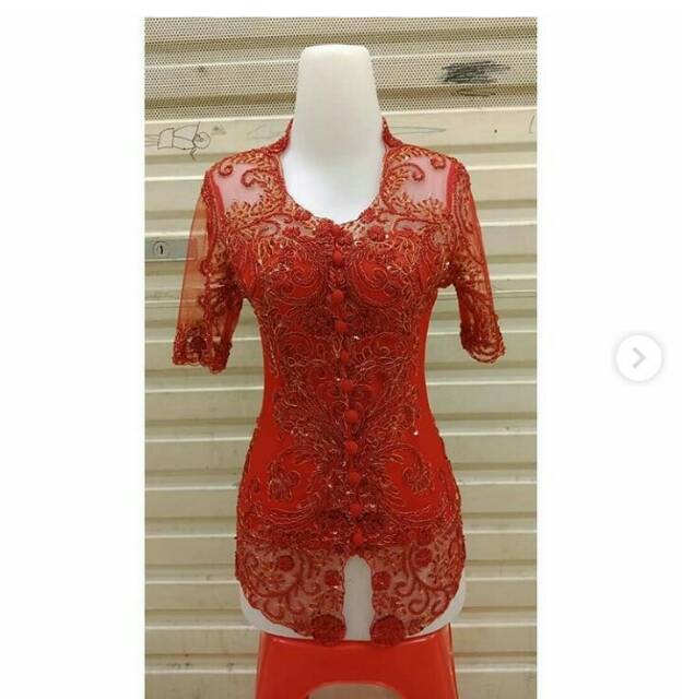 Kebaya payet krah tegak 2