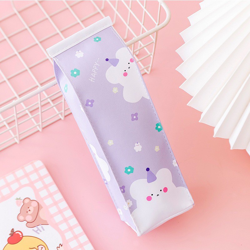 UNIKO.ID - TEMPAT PENSIL UNIK MILK COOKIES KOTAK PENSIL BUNGKUS JAJAN CIKI SNACK / TEPAK PENSIL-BEAR UNGU