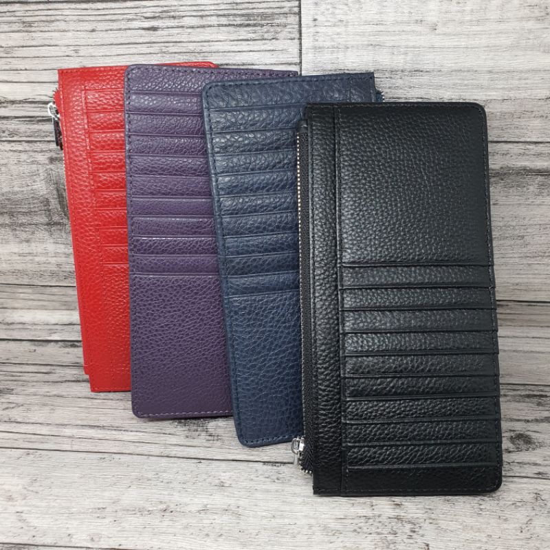 Corona Plain Leather Long wallet / card holder / dompet panjang