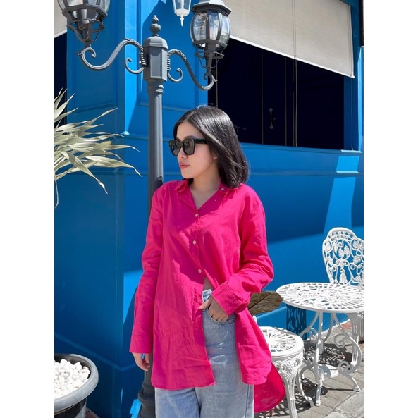 ASOKA POME TOP 1107 - Kemeja Oversize Katun - Kemeja Wanita - Atasan Wanita