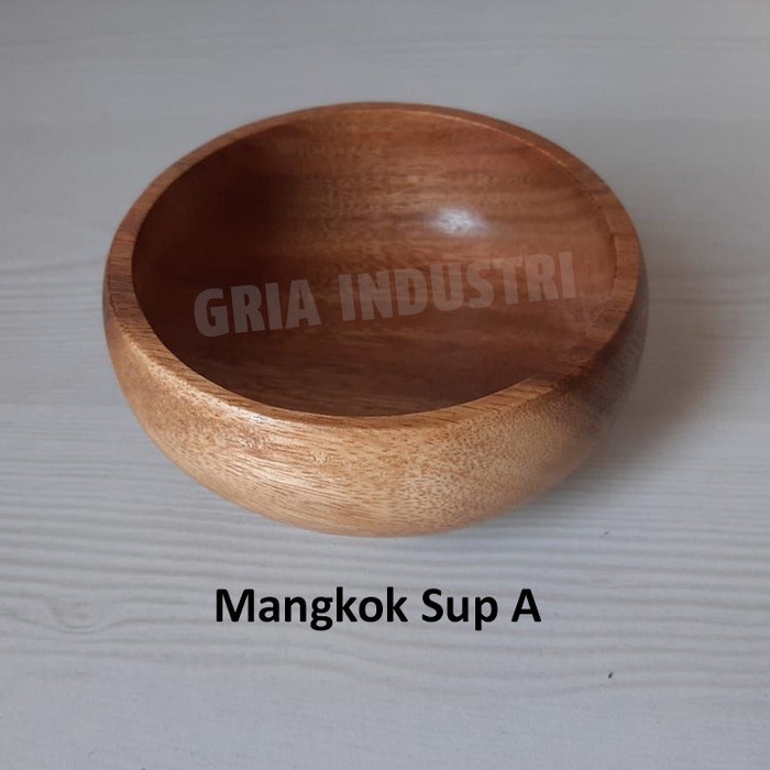 

Mangkok Sup A Bahan Kayu Akasia Food Grade - BARU