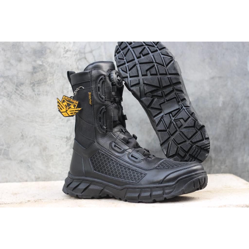 Sepatu Boots Pdl Tali Putar Merk Brother Model Fitgo Tawon