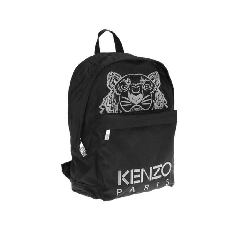 KENZ0  BLACK LARGE TIGER CANVAS BACKPACK