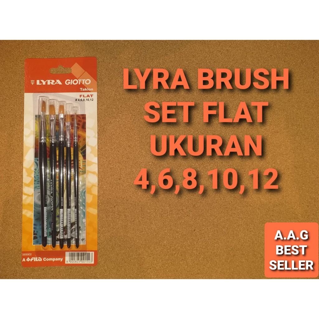 

LYRA BRUSH SET FLAT UKURAN 4,6,8,10,12