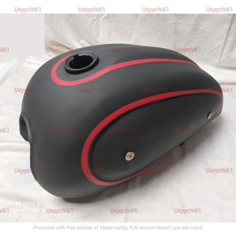 Tangki Cat Cover Scrambler Triumph Japstyle Bobber Custom Motif List Merah Doff