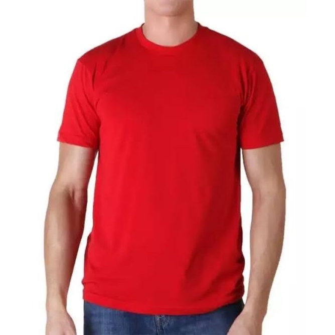 KAOS TSHIRT MERAH POLOS BASIC SOFT KATUN PREMIUM