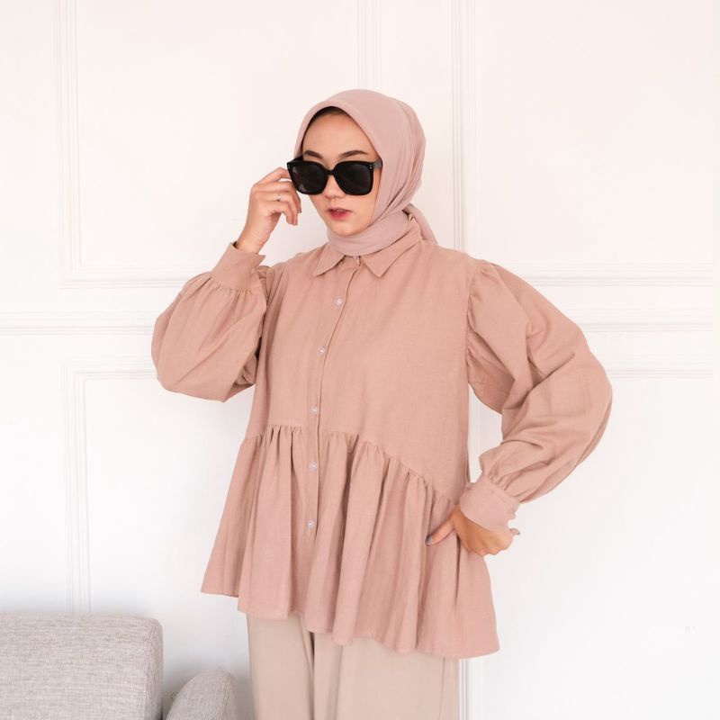 Beyza Blouse Linen PREMIUM LD ±105cm //JF525