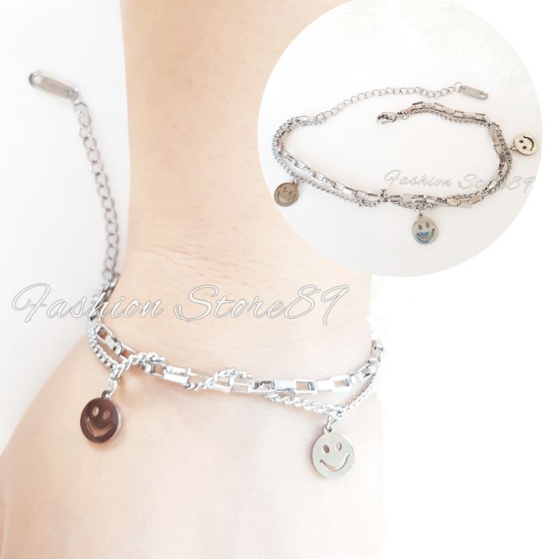 Gelang Tangan Fashion Titanium Impor Antikarat Gold Silver fashion