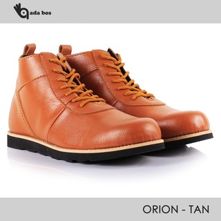  Sepatu  Boot Pria Adabos Orion  Safety  Tan Ujung Besi 