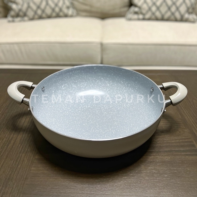 Wajan Kuali Ceramic / Wok Wajan Anti Lengket Keramik uk. 30 / 32 - IWATANI