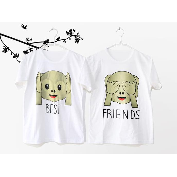 FASHION WANITA  TUMBLR TEE / T-SHIRT / KAOS WANITA BESTFRIEND COUPLE MONKEY {PRODUK TERBARU}