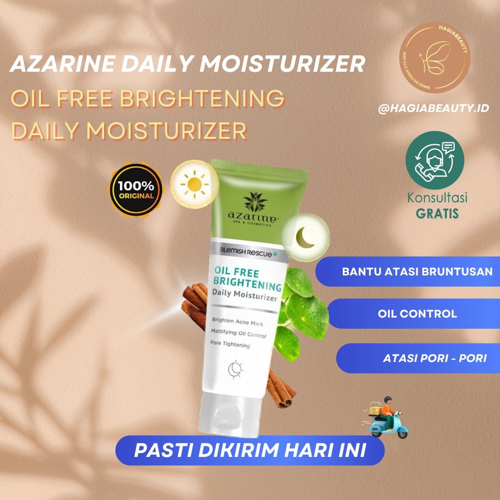 BISA COD - AZARINE OIL FREE BRIGHTENING DAILY MOISTURIZER ORIGINAL BPOM