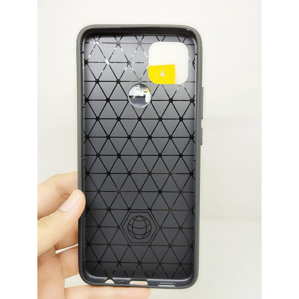 Case Slim Fit Carbon Oppo A15 6.52 inchi Softshell Fiber Multi Carbon Anti Melar