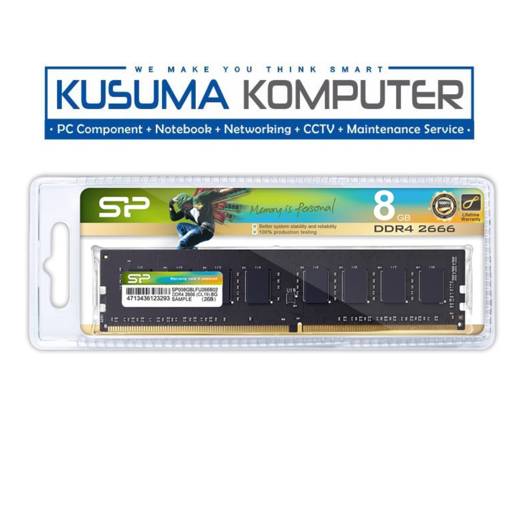 Ram Silicon Power 8GB DDR4 2666MHz Ram Memory CL19