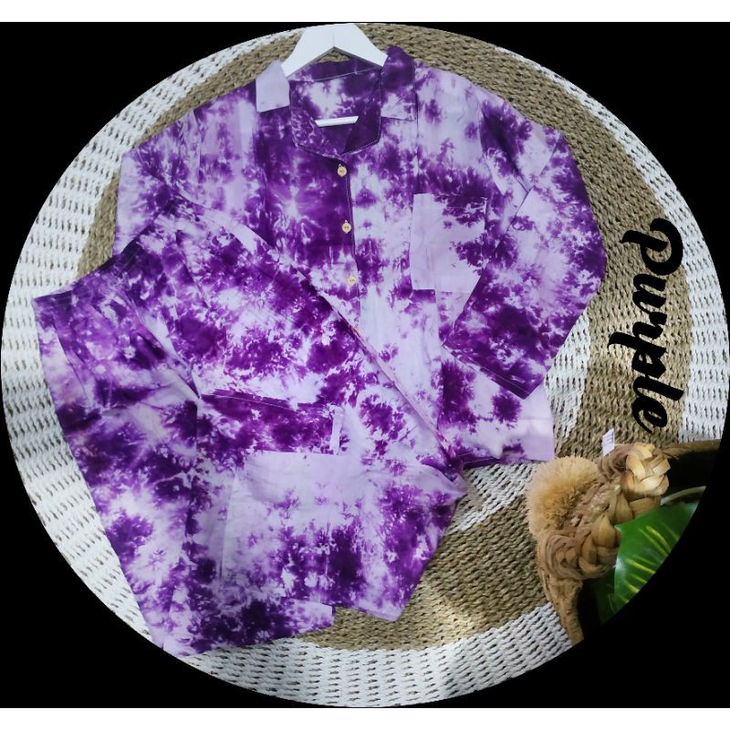 !!! RESTOCK !!! Mav_boutique Piyama Tie Dye Lengan Panjang Jumbo