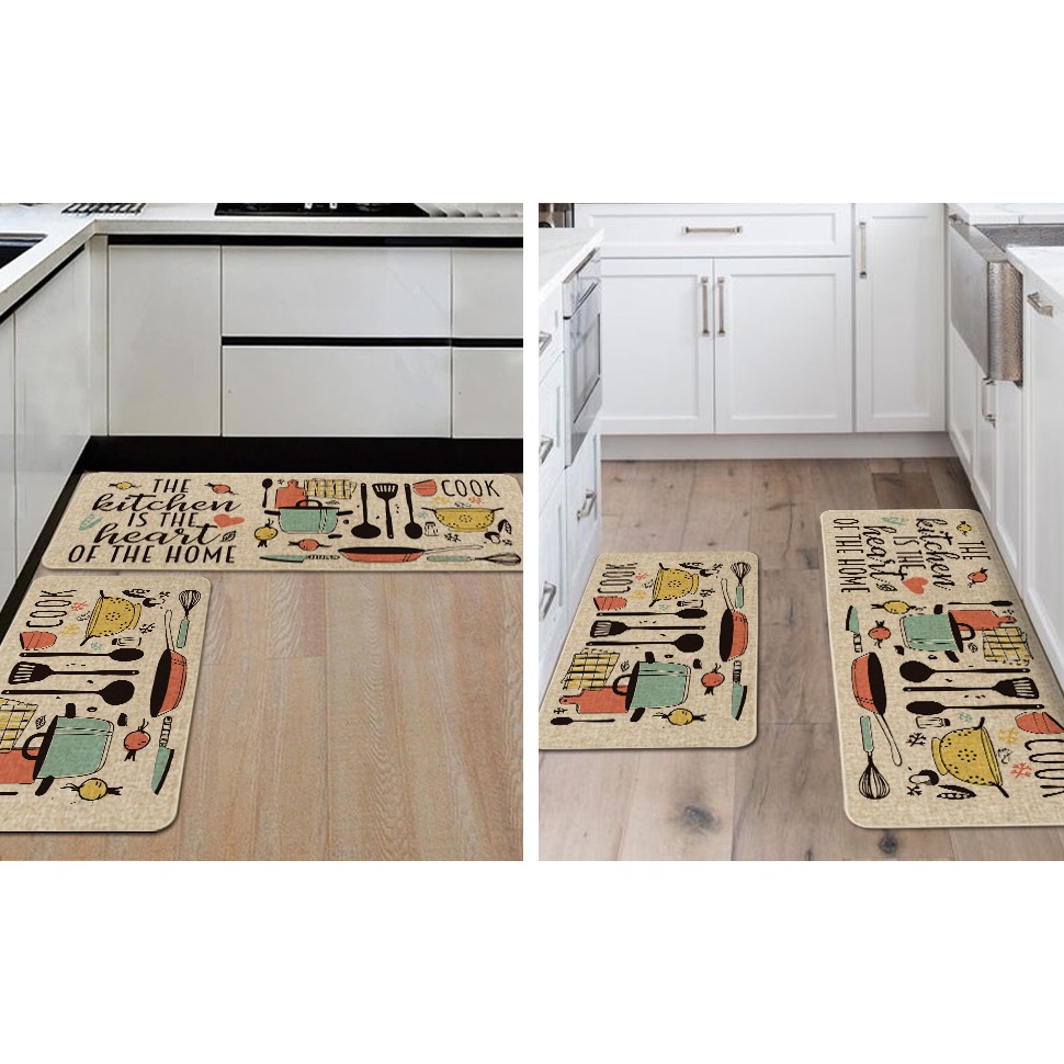 kesed keset dapur 2 in 1 keset kitchen set panjang keset anti licin anti slip keset kamar mandi keset kaki dekorasi dapur