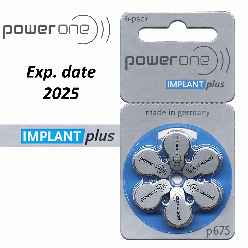 Original Baterai Implan Powerone p675 Cochlear Implant Plus Battery Baterai Implan