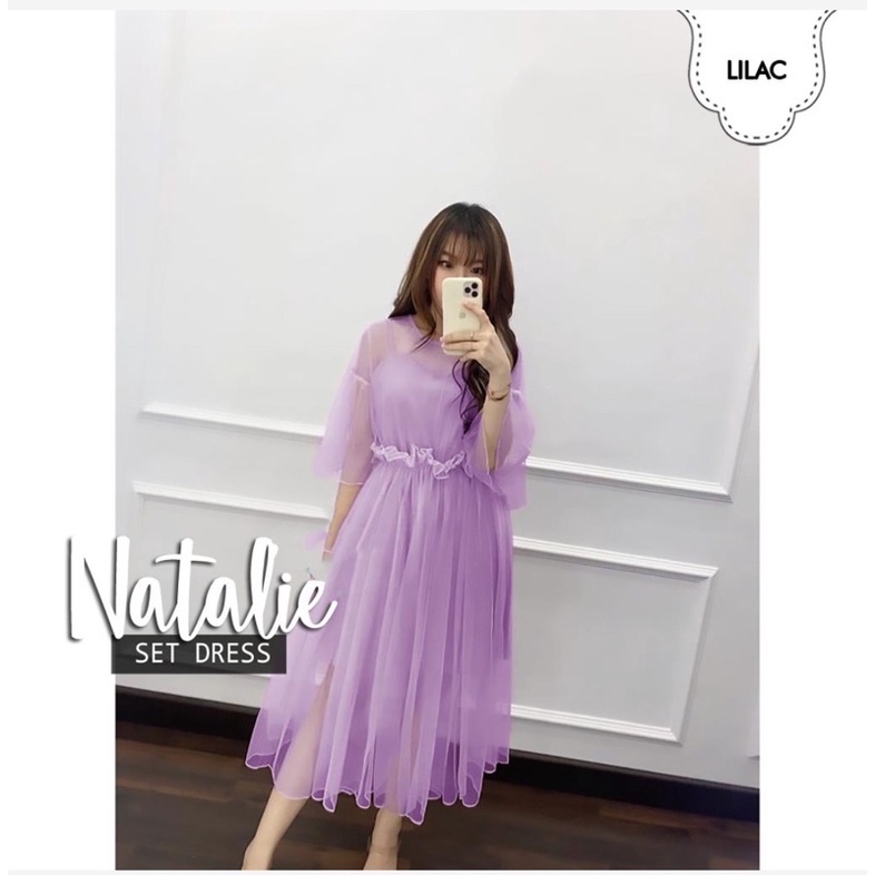 NATALIE SET PARTY DRESS / MIDI DRESS NATALIE CANTIK / DRESS WANITA MODEL BARU / FASHION WANITA KEKINIAN / DRESS WANITA MURAH