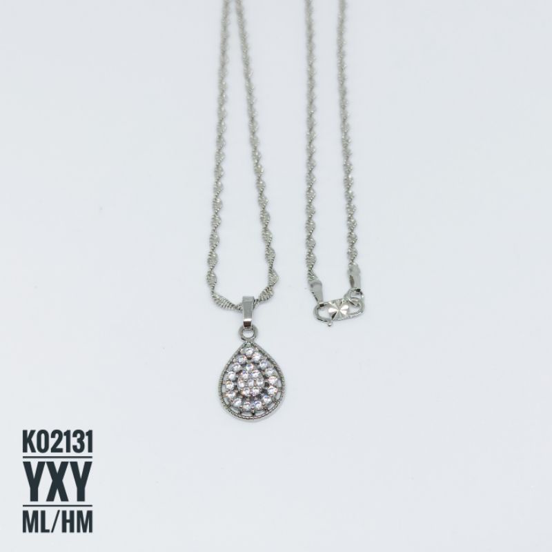 Kalung Yaxiya Zircon Oval Silver K02131