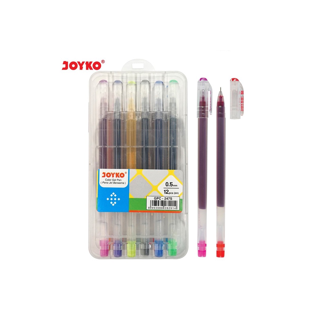 

Joyko Color Gel Pen SET 12PCS (12 WARNA)