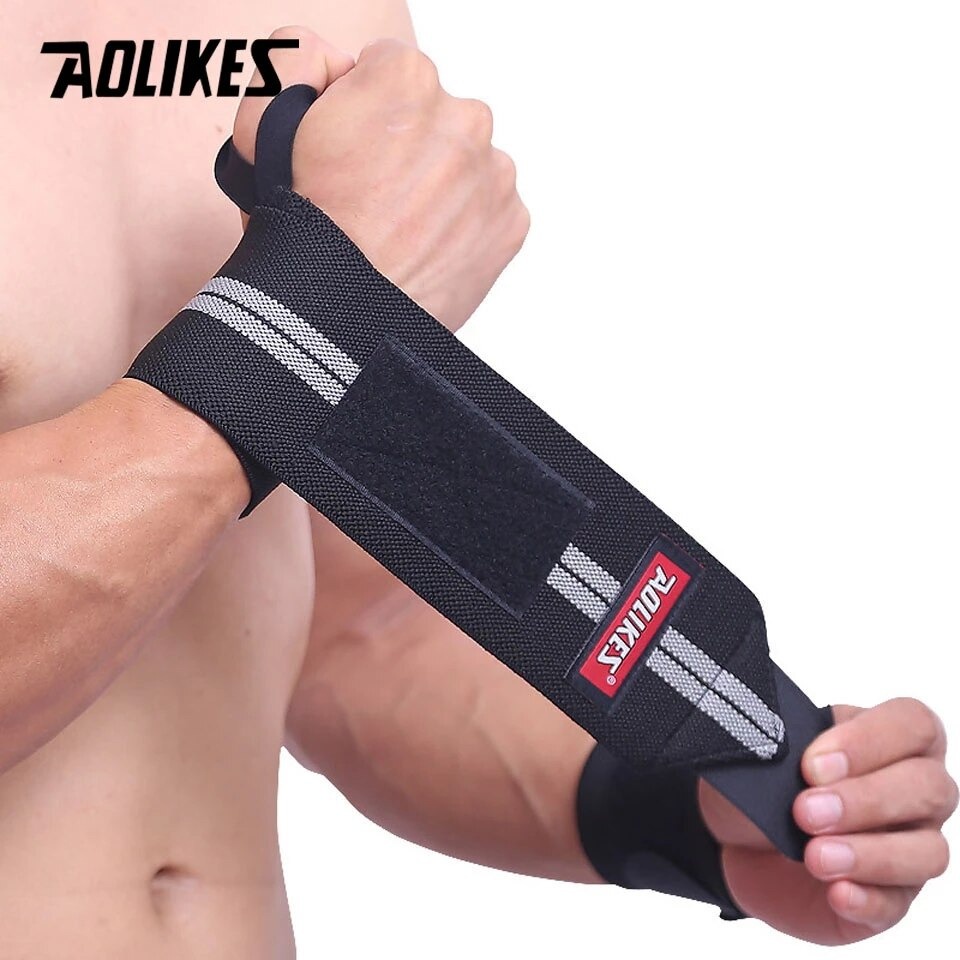 Strap Tangan Angkat Beban Pergelangan Tangan Latihan Beban Fitnes Gym Power Weight Lifting 2 PCS