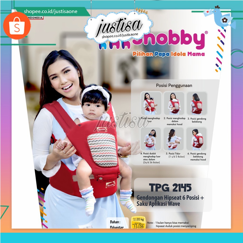 Promo !! TPG2145 Snobby Gendongan Hipseat 6 Posisi + Saku Aplikasi Wave
