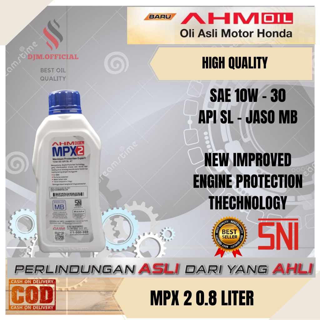 OLI HONDA MATIC AHM OIL MPX 2 800 ML 10W-30 API SL OLI MATIC MPX2