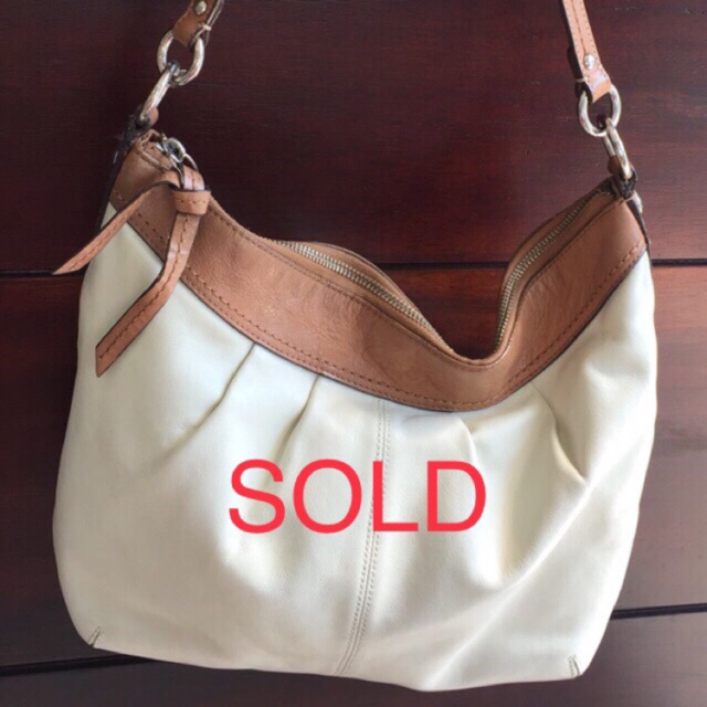 ORIGINAL WHITE LEATHER COACH HOBO BAG PRELOVED