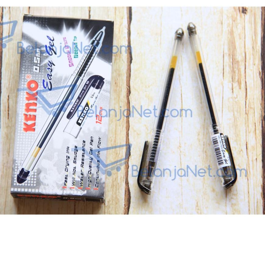 

Stok.reády⭐ Pen Gel Kenko Easy Gel 0.5 mm Tinta Hitam/Biru/Merah [1 LUSIN]