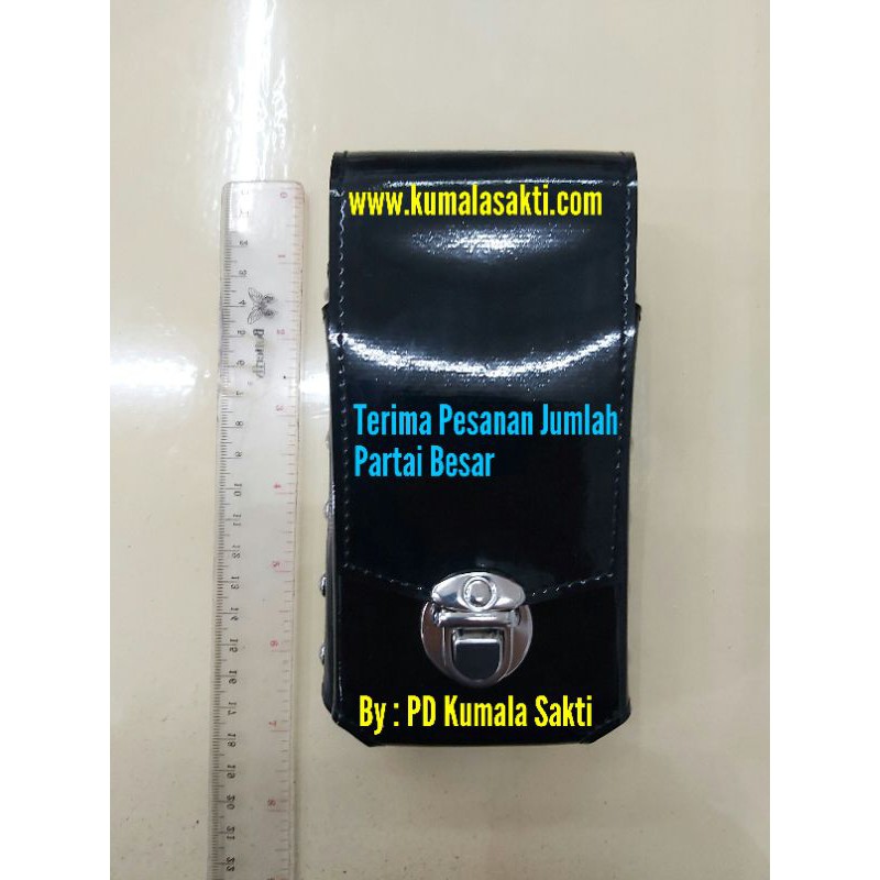 Sarung HP Kilap Dobel Hitam Polos 7 inch |Dompet Tempat HP Pinggang Dobel Kilap Polos Hitam |Sarung Hp Tactical|Sabuk Kopel Tactical|Kaos Kemeja Tactical