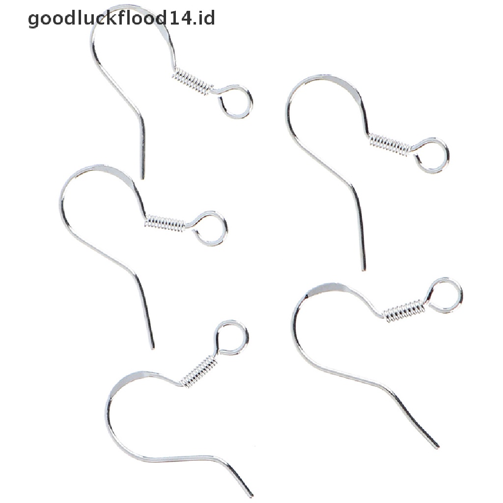 [OOID] 50PCs 925 Sterling Silver DIY Earring Hooks Ball Jewelry Accessory Ear Wire ID