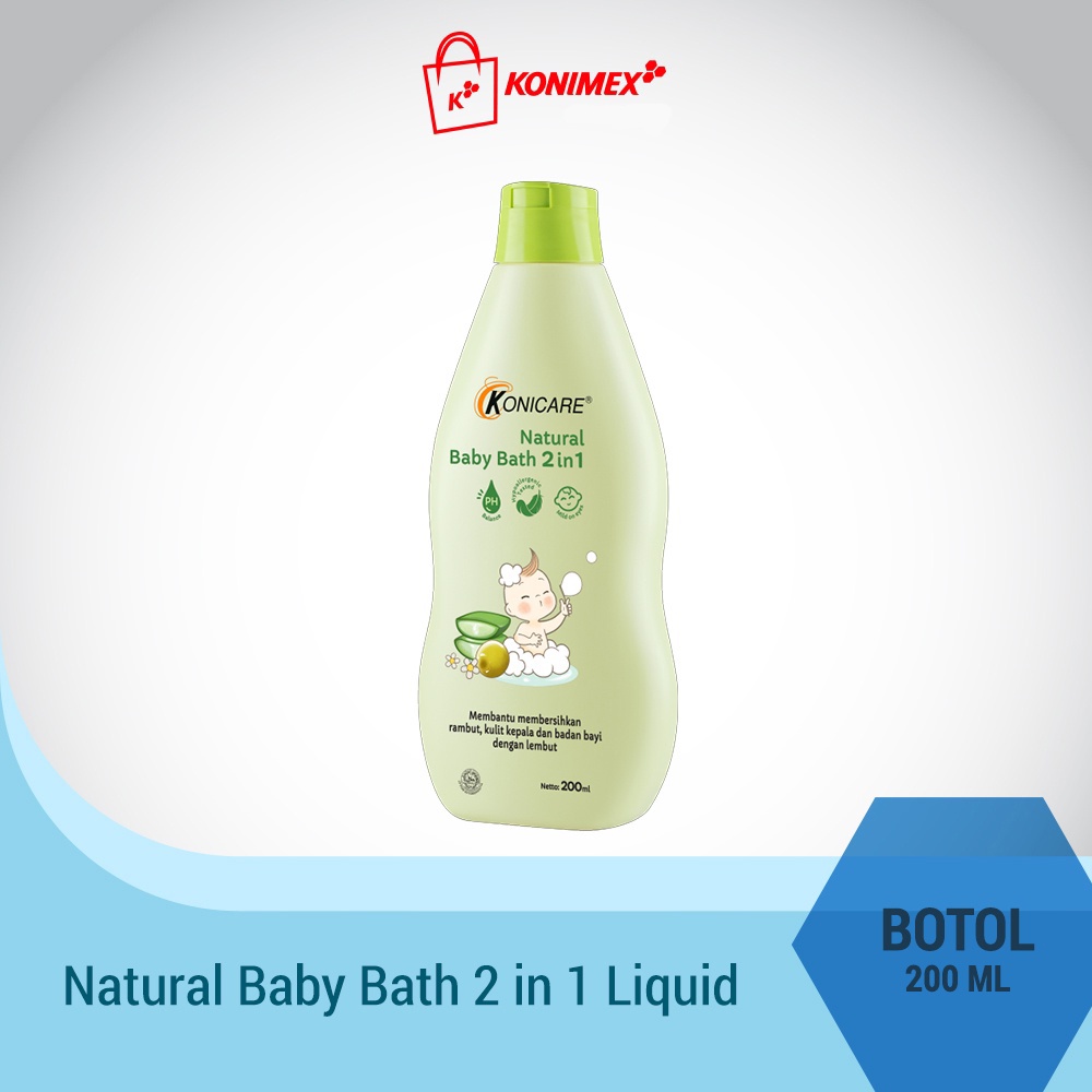 KONICARE NATURAL BABY BATH 2IN1 200ML BOTTLE / J2102