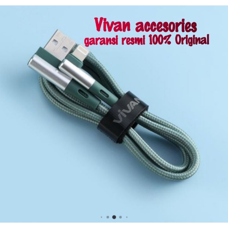 Vivan Kabel Data BWL100S Cabel Data Lightning For IPhone 1M 2.4A Garansi Original Resmi