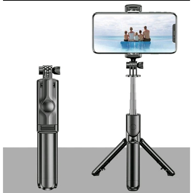 PROMO !! S03 Tongsis Tripod  Bluetooth S03 Selfie Stick Tripod Tongsis + Remote  Wireless S03 3in1