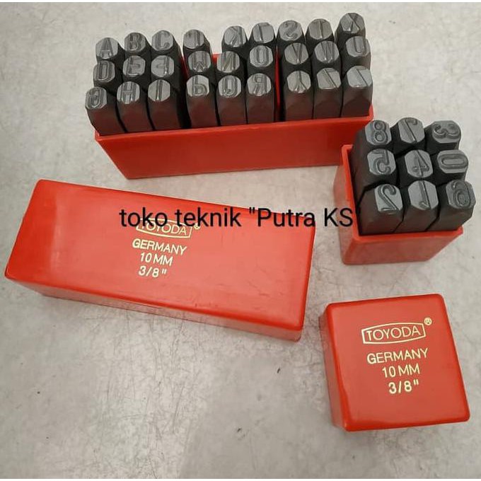 PAKET SUPER set lengkap alat ketok angka dan ketok huruf ukuran 10mm